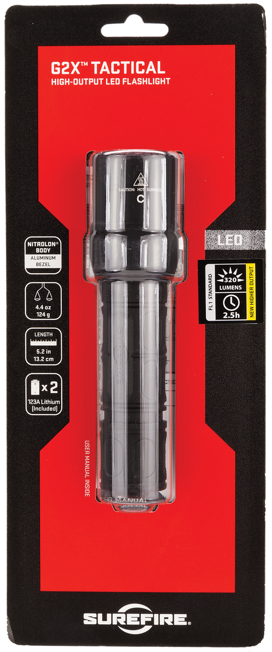 Surefire G2x, Sf G2x-c-bk    G2x Tac Lght Blk    320