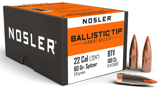 Nosler Ballistic Tip, Nos 34992 Blstc Var   22 60 Sp      100