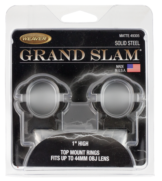 Weaver Mounts Grand Slam, Weav 49305 Grandslam Rings 1in Hi  Mat