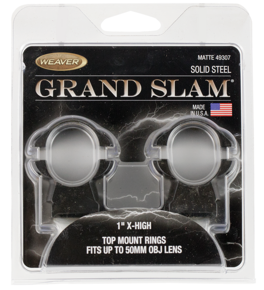 Weaver Mounts Grand Slam, Weav 49307 Grandslam Rings 1in Xhi Mat
