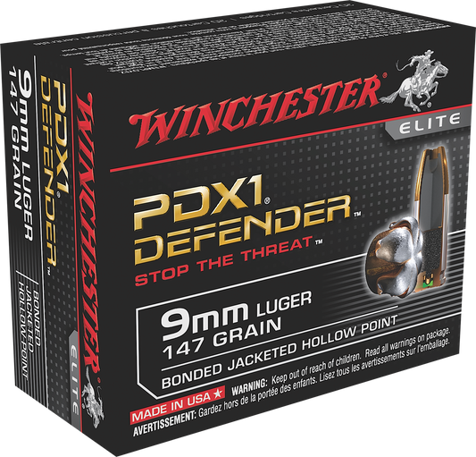 Winchester Ammo Pdx1 Defender, Win S9mmpdb1  9mm     147 Pdx                20/10