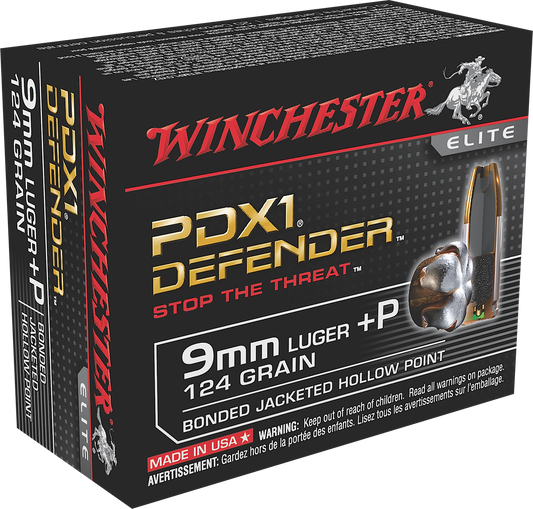 Winchester Ammo Pdx1 Defender, Win S9mmpdb   9mm     124 Pdx                20/10