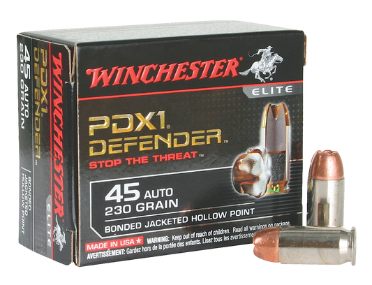 Winchester Ammo Pdx1 Defender, Win S45pdb    45       230 Pdx               20/10