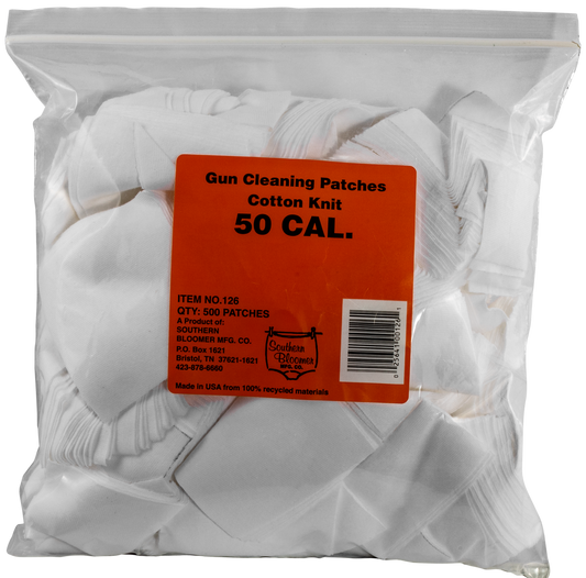 Southern Bloomer Cleaning Patches, Sbc 126  50 Cal Patches          500 Ct