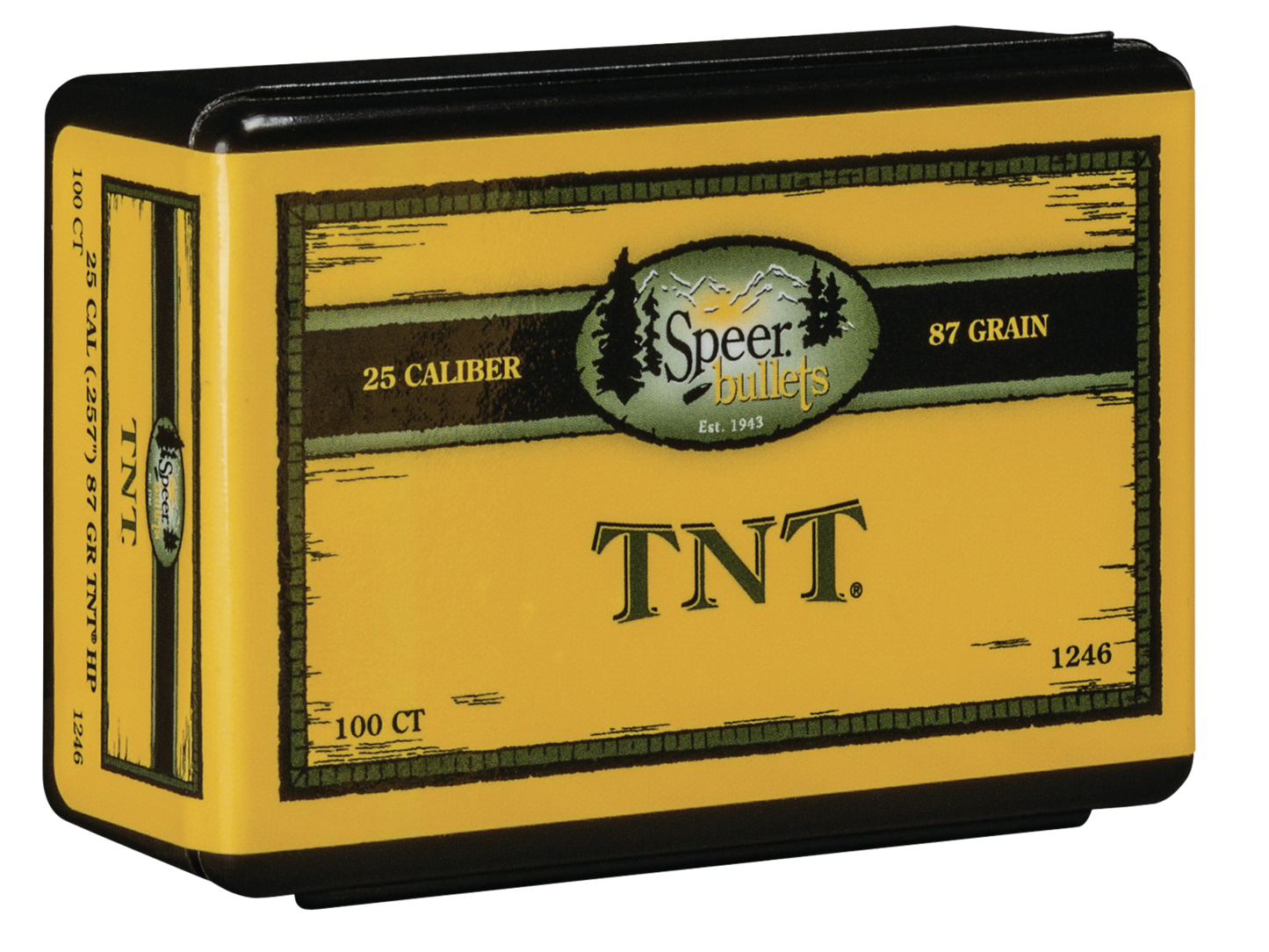 Speer Ammo Tnt, Speer 1246      Bull .257  87 Tnthp            100