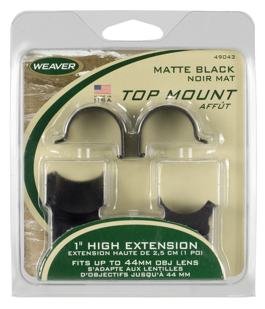 Weaver Mounts Top Mount, Weav 49043 1in Rings Hi Ext         Mt
