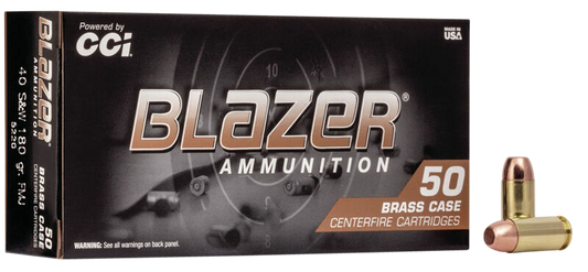 Cci Blazer, Cci 5220    Blazer Brass 40s  180 Fmj        50/20