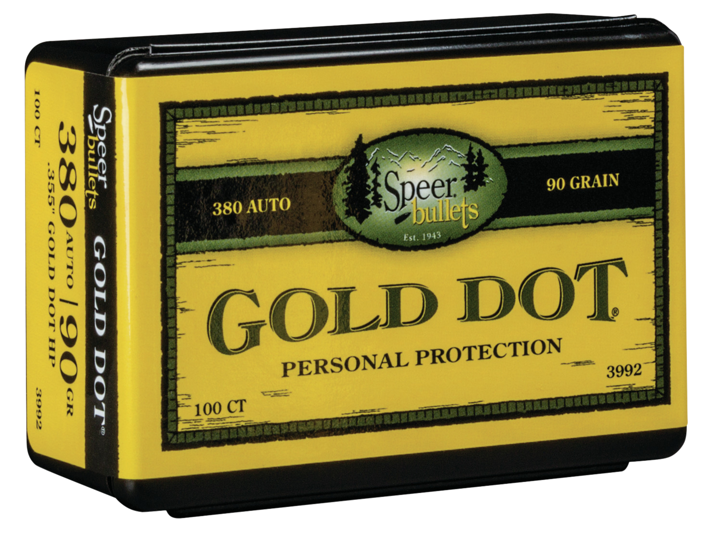 Speer Bullets Gold Dot, Speer 3992      Bull .355  90 Gdhp             100