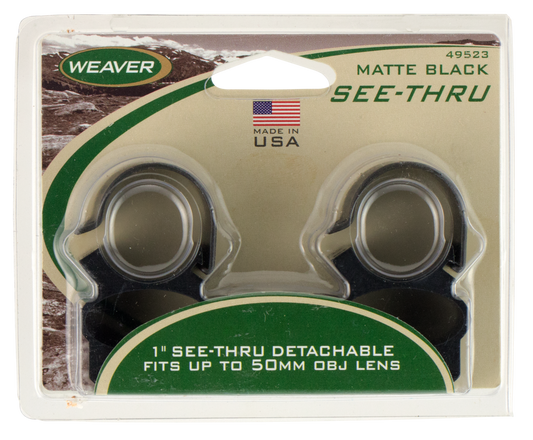 Weaver Mounts See-thru, Weav 49523 1in See Thru Rings  Det Mat