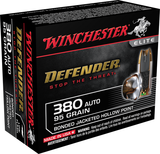 Winchester Ammo Pdx1 Defender, Win S380pdb   380      95 Pdx                20/10