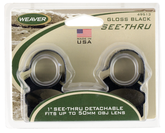 Weaver Mounts See-thru, Weav 49513 1in See Thru Rings  Detach