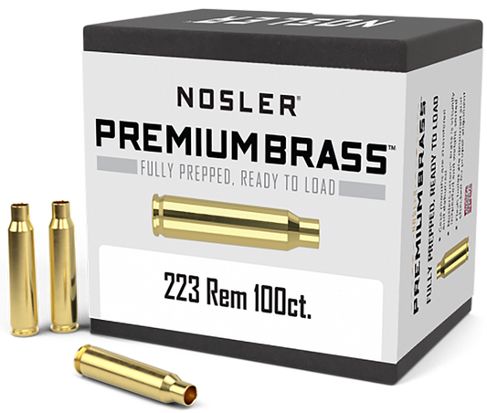 Nosler Unprimed Cases, Nos 10098 Custom Brass 223 Rem      100