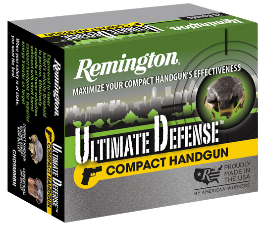 Remington Ammunition Ultimate Defense, Rem 28963 Chd9mmbn  Cmpt 9mm       124bjhp   20/25
