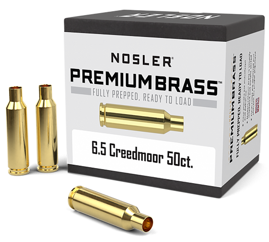 Nosler Unprimed Cases, Nos 44824 Custom Brass 6.5 Creedmor 50