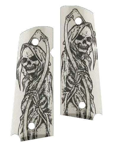 Hogue Scrimshaw Grip, Hog 45029 Govt Ivory Poly Fb Grim Rpr