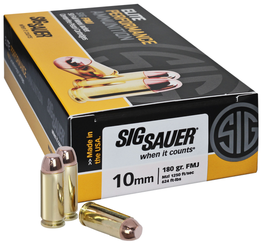 Sig Sauer Elite Ball, Sig E10mb1-50     10mm    180 Fmj Elite      50/20