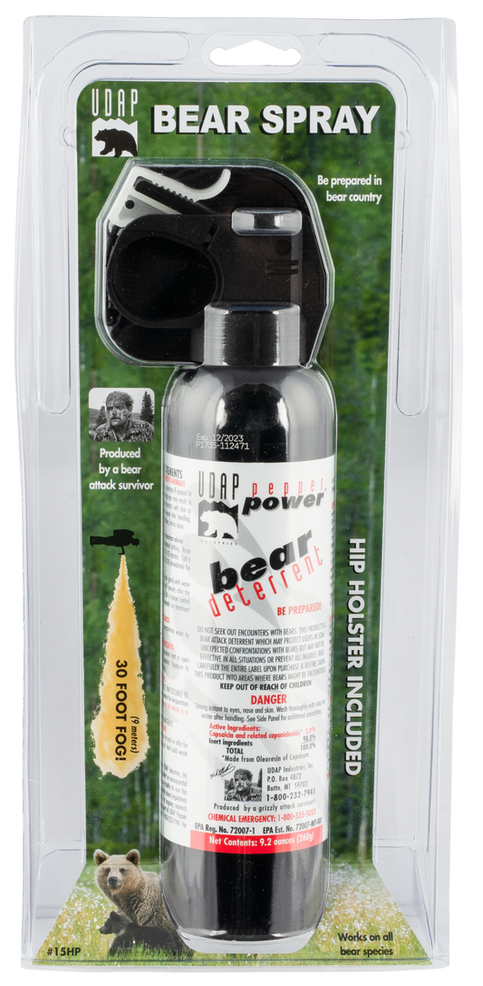 Udap Magnum Bear Spray, Udap 15hp    Magnum Bear 260g Hip Hlstr