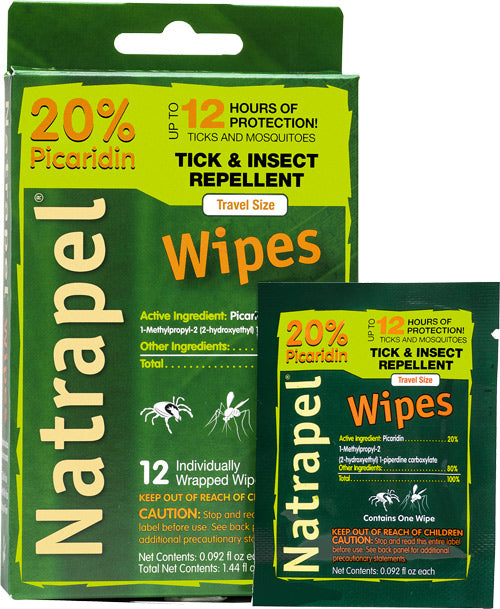Arb Natrapel Picaridin Wipes - 12 Wipes Per Box