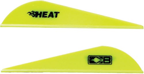 Bohning Heat Vane 2.5" - Solid Neon Yellow 36pk