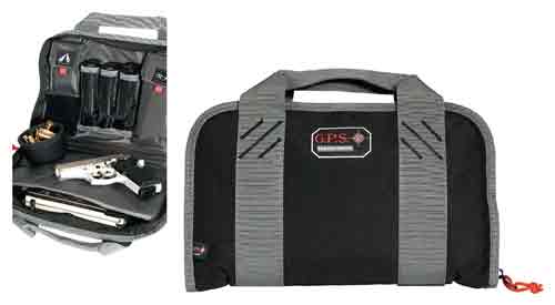 Gps Double Compact Pistol Case - Black/grey Nylon