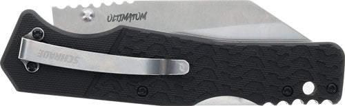 Schrade Knife Ultimatum Folder - 3.5" Aus-10 Wharncliff Black