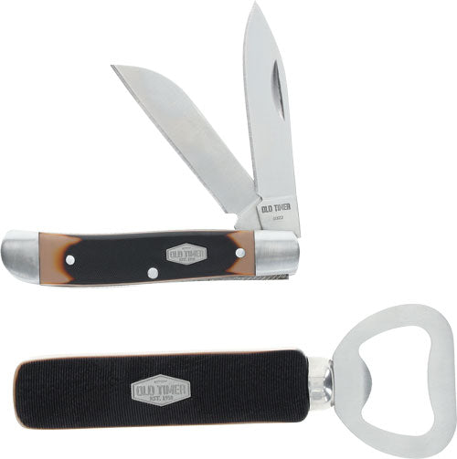 Old Timer Knife 2.35" Dual - Blade Folder W/btl Opener Pq3<