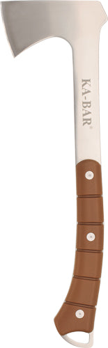 Ka-bar Hatchet Hawk 16" Oal W/ - Poly Sheath 5" Blade Brown/ss