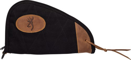Browning Lona Canvas Pistol - Case 11" Black W/brown Trim
