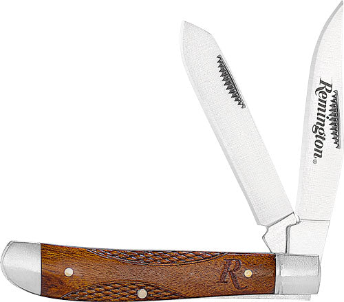 Remington Cutlery Woodland - 3.5" Trapper Wood/ss<
