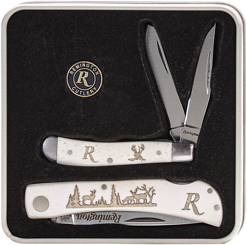 Remington Cutlery Mule Deer - 2-knife Set W/tin<