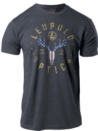 Leupold Mens Tee American - Whitetail Charcoal Xxl<