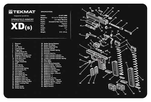 Tekmat Armorers Bench Mat - 11"x17" Springfield Xds!