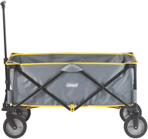 Coleman Folding Camp Wagon W/ - Wheels Gray/black/yellow Trim