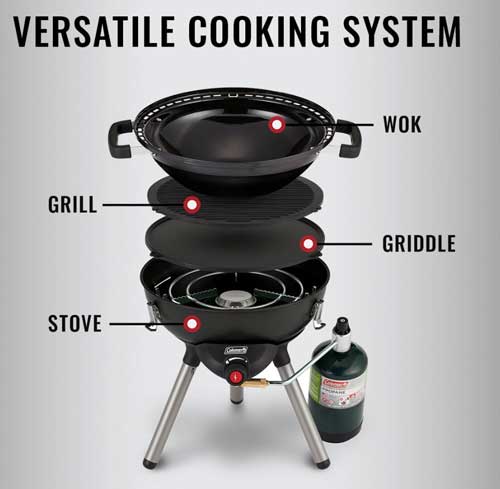 Coleman 4-in-1 Portable - Cooking System Black