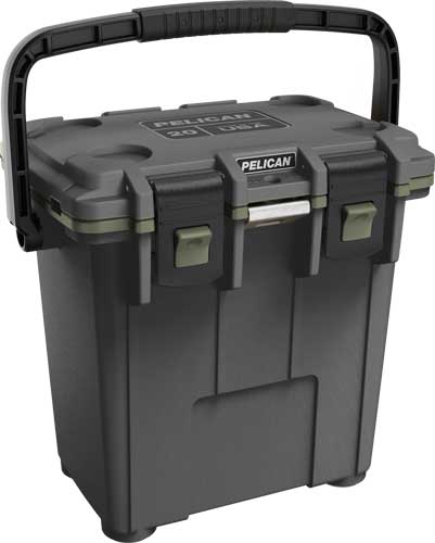 Pelican Coolers Im 20 Quart - Gunmetal/od Grn Leg Cut Out