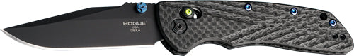 Hogue Deka Able Lock Fldr 3.25 - Clip Point Carbon Fiber Green