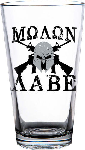 2 Monkey Americana Pint Glass - Molon Labe Glass