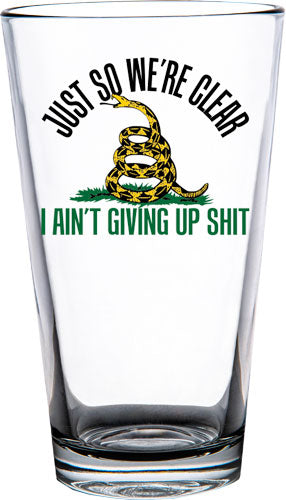 2 Monkey Pint Glass - So We Are Clear Logo Glass