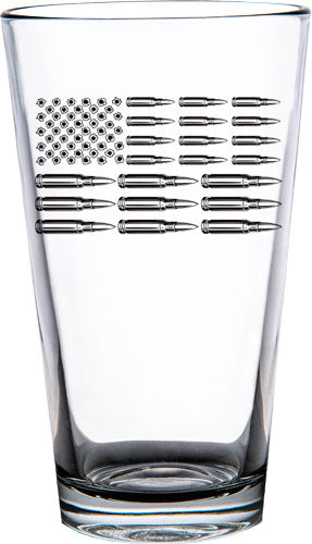 2 Monkey Pint Glass - Bullet Flag Logo Glass