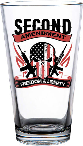 2 Monkey Americana Pint Glass - Freedom & Liberty Glass
