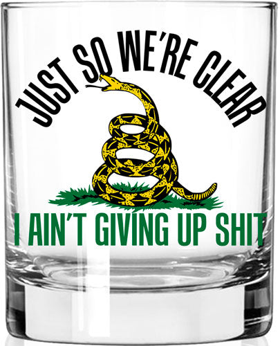 2 Monkey Whiskey Glass - So We Are Clear Logo Glass