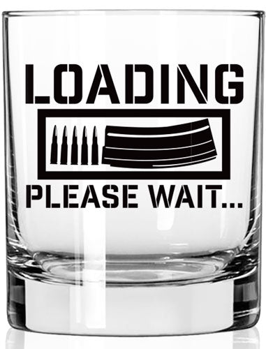 2 Monkey Whiskey Glass - Loading Pleas Wait