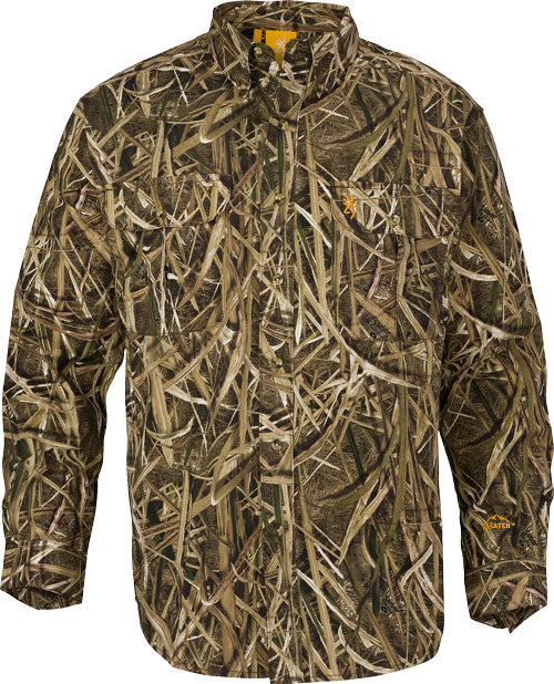 Browning Wasatch Button Down - Ls Shirt Mosg Blades Large<