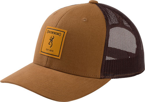 Browning Cap Rugged Mesh Snap - Back Sq Bckmk Patch Loden Osfm