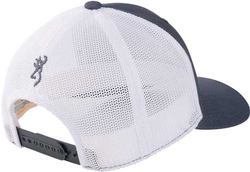 Browning Cap Finn Mesh Snapbck - Square Patch Navy Osfm!