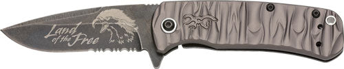 Browning Knife Patriot Land Of - The Free Fldr 2.78" Blk Blde