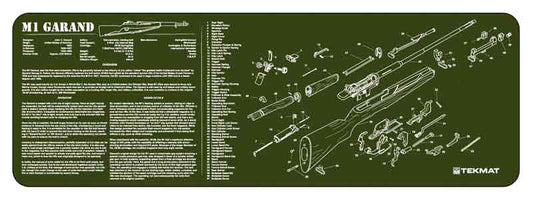 Tekmat Armorers Bench Mat - 12"x36" M1 Garand Olive Drab