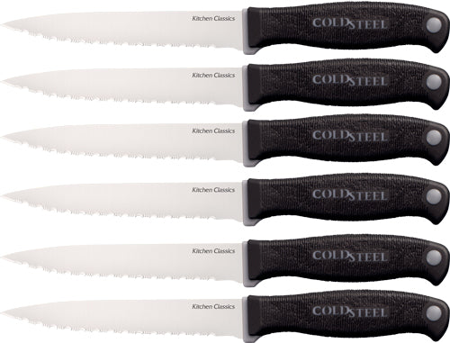 Cold Steel Six Steak Knife Set - 4.58" Blade (6 Steak Knives)