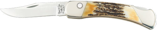 Bear & Son India Stag Bone - Auto 3.75" Plain Edge Usa