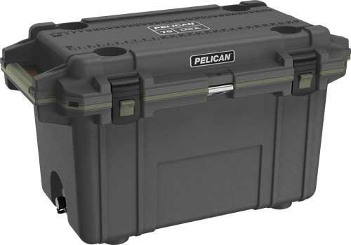Pelican Cooler Im 70 Quart - Elite Gunmetal/od Grn Trim